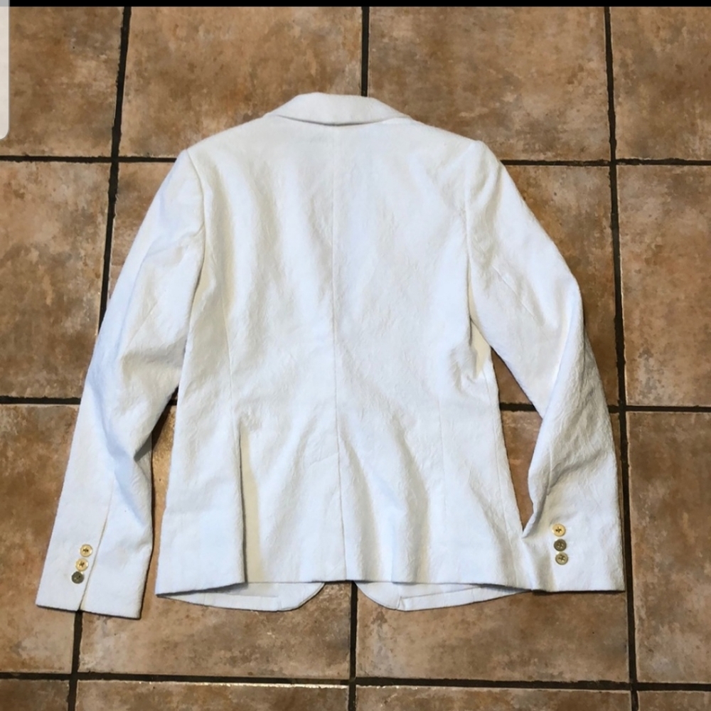 Apt. 9 White Single-Button Textured Blazer - Picture 3 of 16